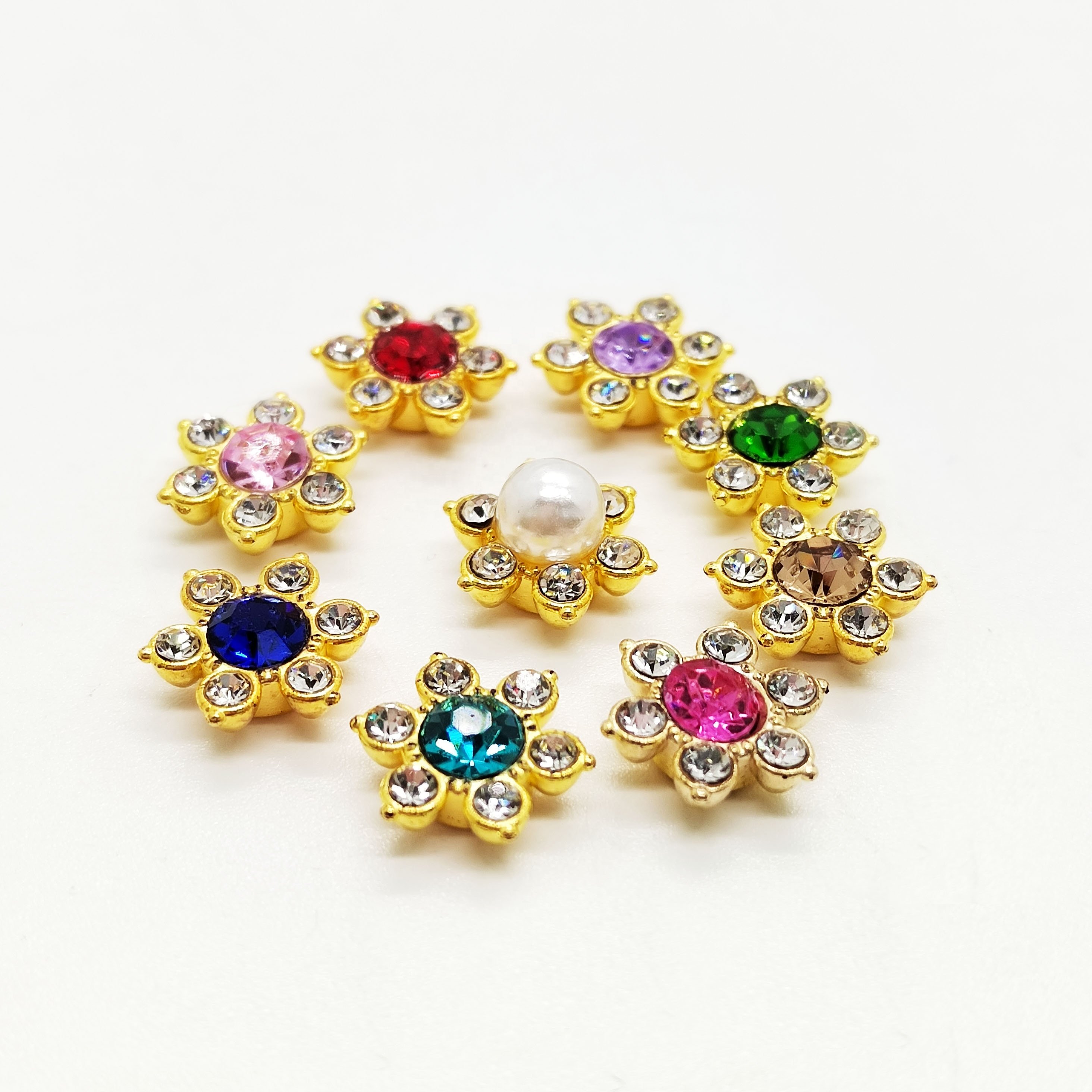 High quality 12.4MM special-shaped hexagonal fashion shoe headband dress accessories claw setting rhinestone