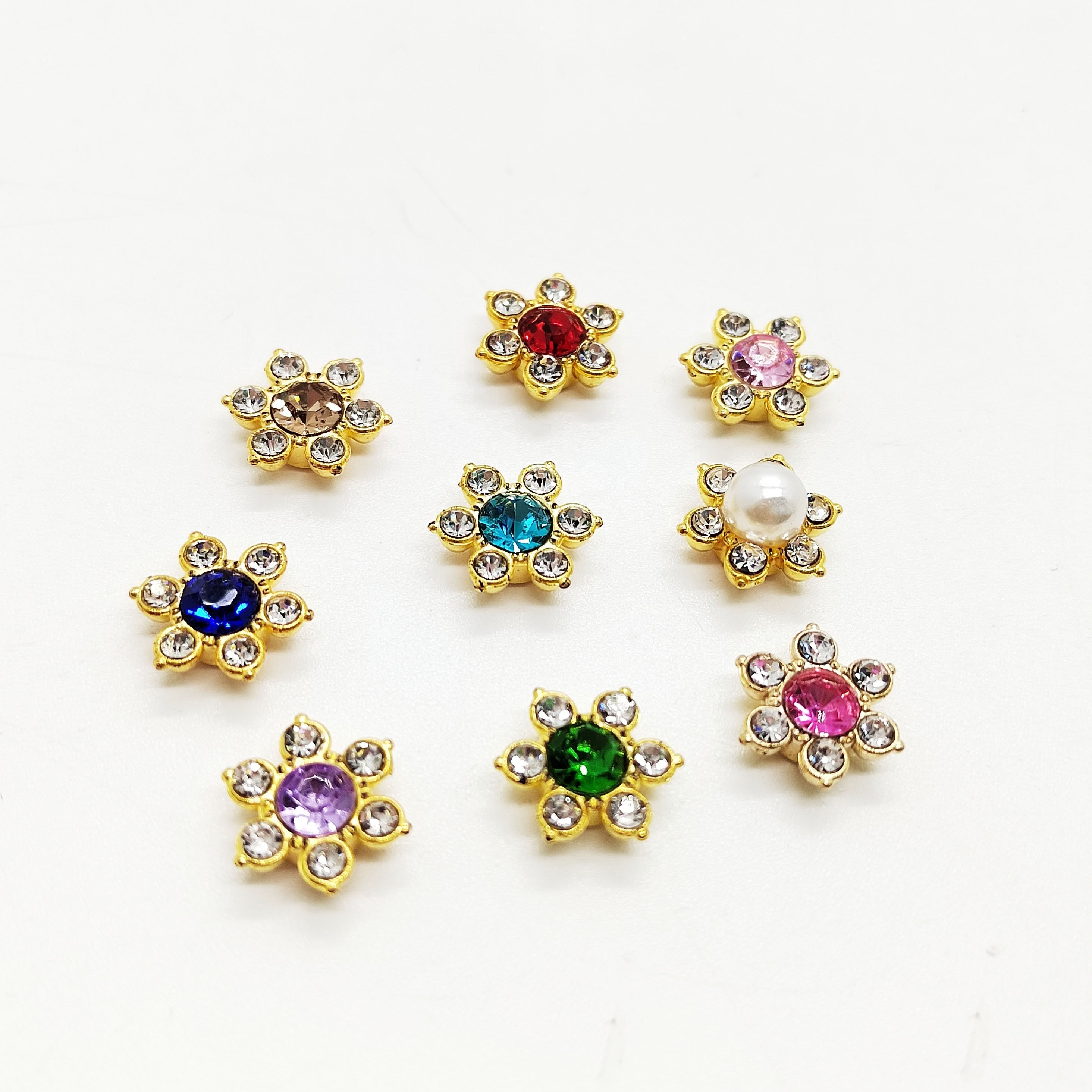 High quality 12.4MM special-shaped hexagonal fashion shoe headband dress accessories claw setting rhinestone