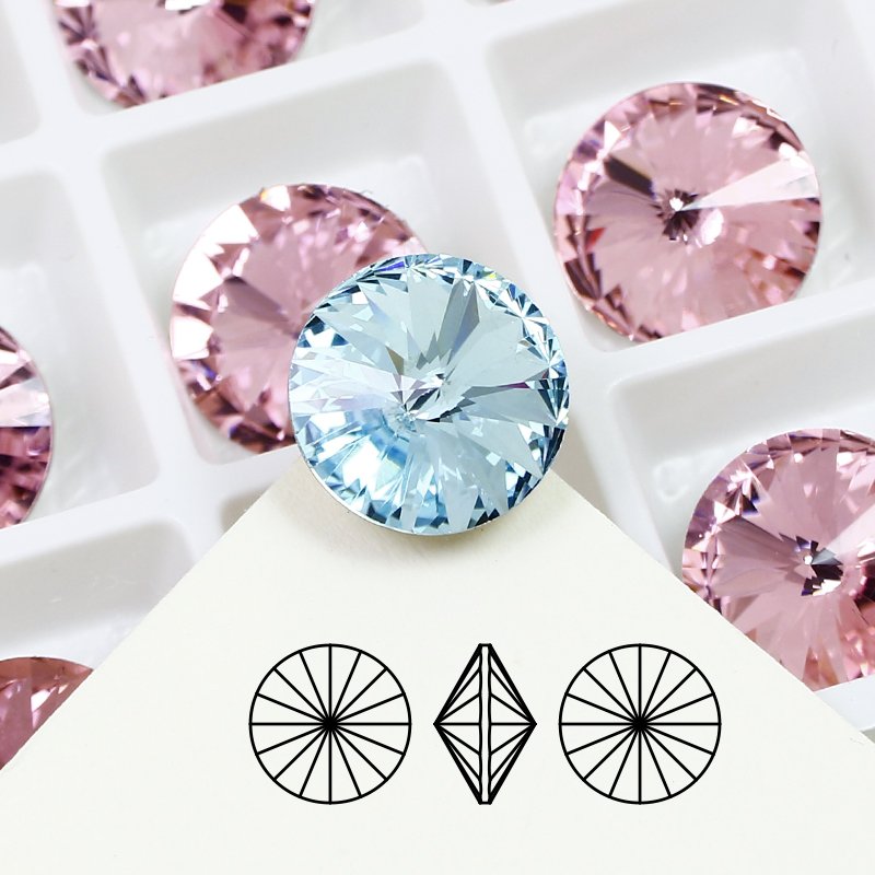 12mm Rivoli glass rhinestones k9 crystal Fancy Stone Wholesale lead-free crystal Beads for jewelry making diy accessories