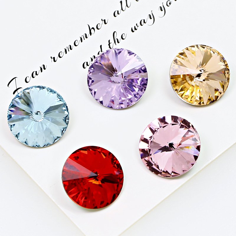 12mm Rivoli glass rhinestones k9 crystal Fancy Stone Wholesale lead-free crystal Beads for jewelry making diy accessories