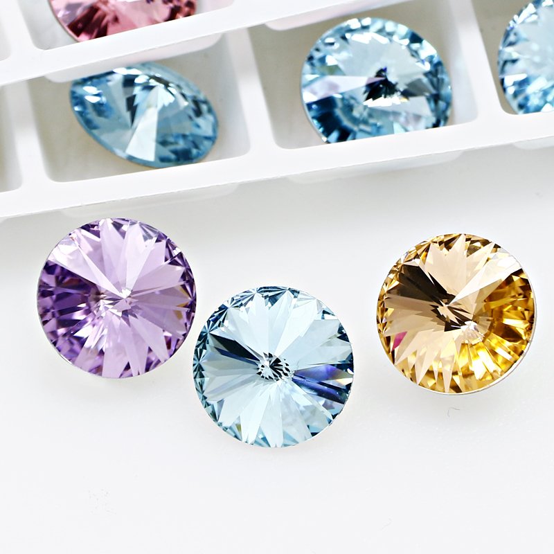 12mm Rivoli glass rhinestones k9 crystal Fancy Stone Wholesale lead-free crystal Beads for jewelry making diy accessories
