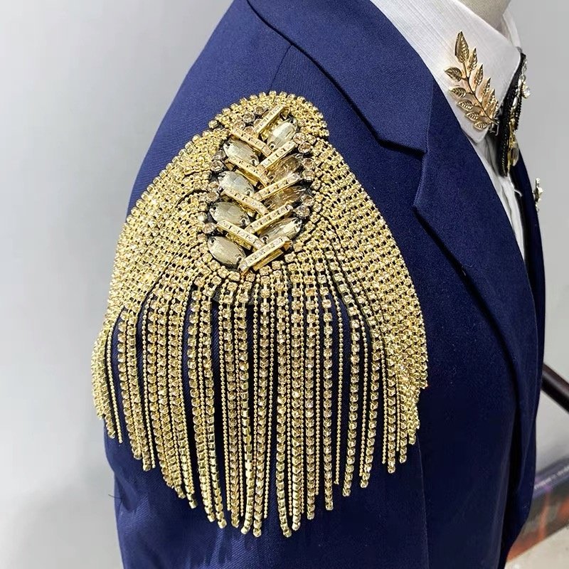 W013 Sparkling Beaded bodice applique Rhinestone shoulder applique for wedding bridal dress