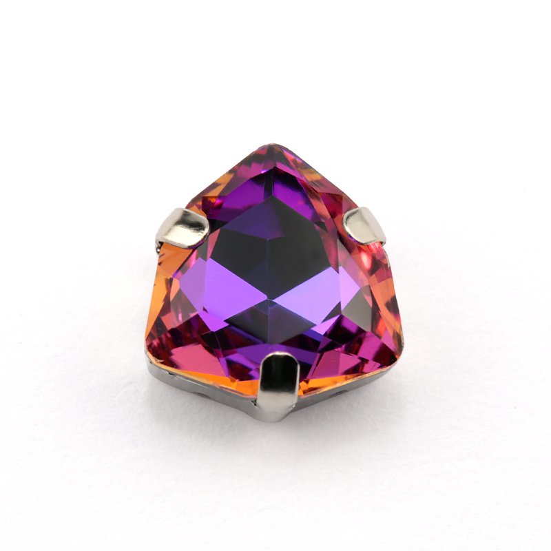 Triangular Shield Shape Sew Rhinestone Claw Setting Rhinestones With Claw For Diy Handmaking