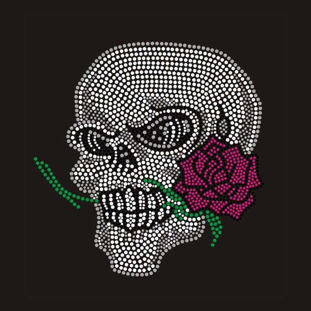 Wholesale Hot Fix Rhinestone Motif Designs Custom Logo Rhinestone Transfer For Jackets