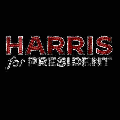 YZX Factory Verified Custom 2024 Kamala Harris Motif Rhinestone Transfer Hotfix & Iron on for Shirts & Hoodies Glass Material