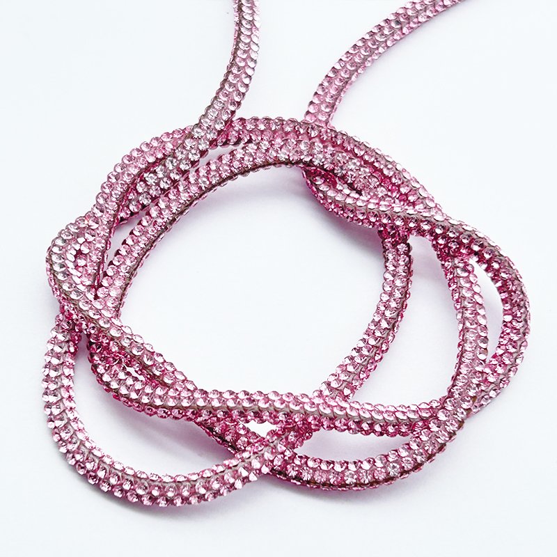 Crystal strass rope 6mm rhinestone strips shoes decoration crystal rope