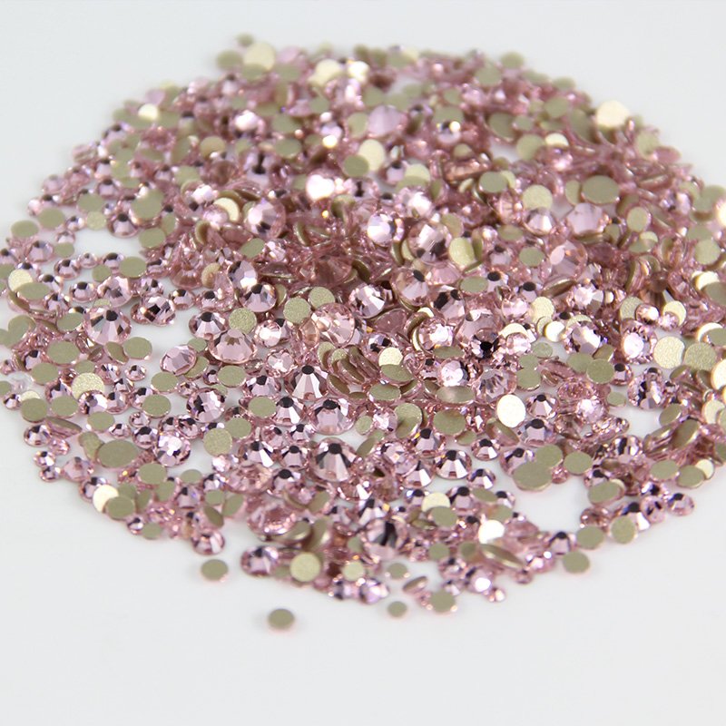 Gold Back Mix Size Crystal Rhinestones For Nail Art 1MM 3MM Rhinestone Glass Flat Back Bulk