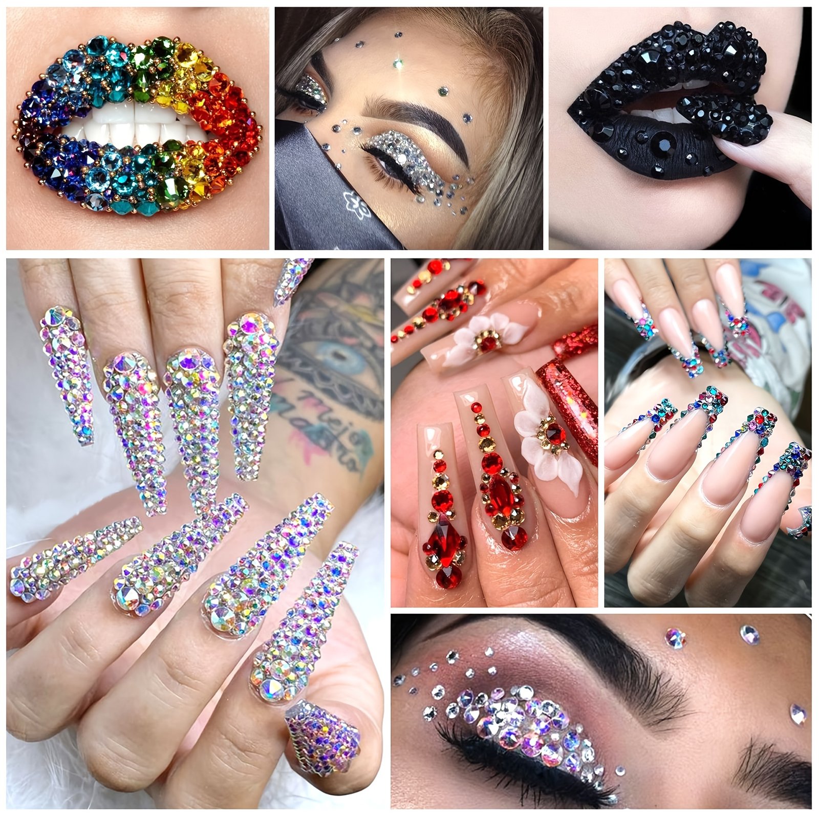 Factory Direct Sales 3D FlatBack Crystals Rhinestones Sparkling Luxury Ins Popular Women's Nail Art Rhinestone