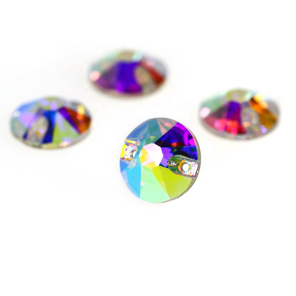 Dongzhou 10mm Sew on Crystal flatback glass Rhinestones wholesale lead-free crystal beads for garment shoes sewing accessories