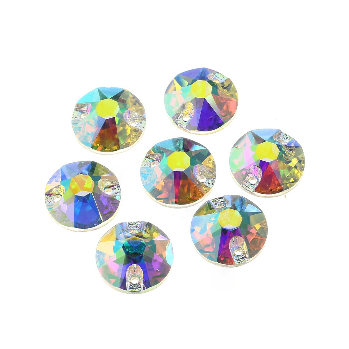 Dongzhou 10mm Sew on Crystal flatback glass Rhinestones wholesale lead-free crystal beads for garment shoes sewing accessories