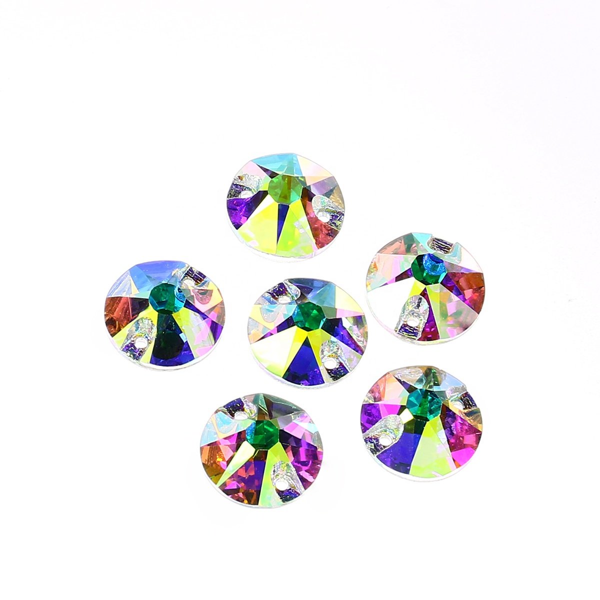 Dongzhou 10mm Sew on Crystal flatback glass Rhinestones wholesale lead-free crystal beads for garment shoes sewing accessories