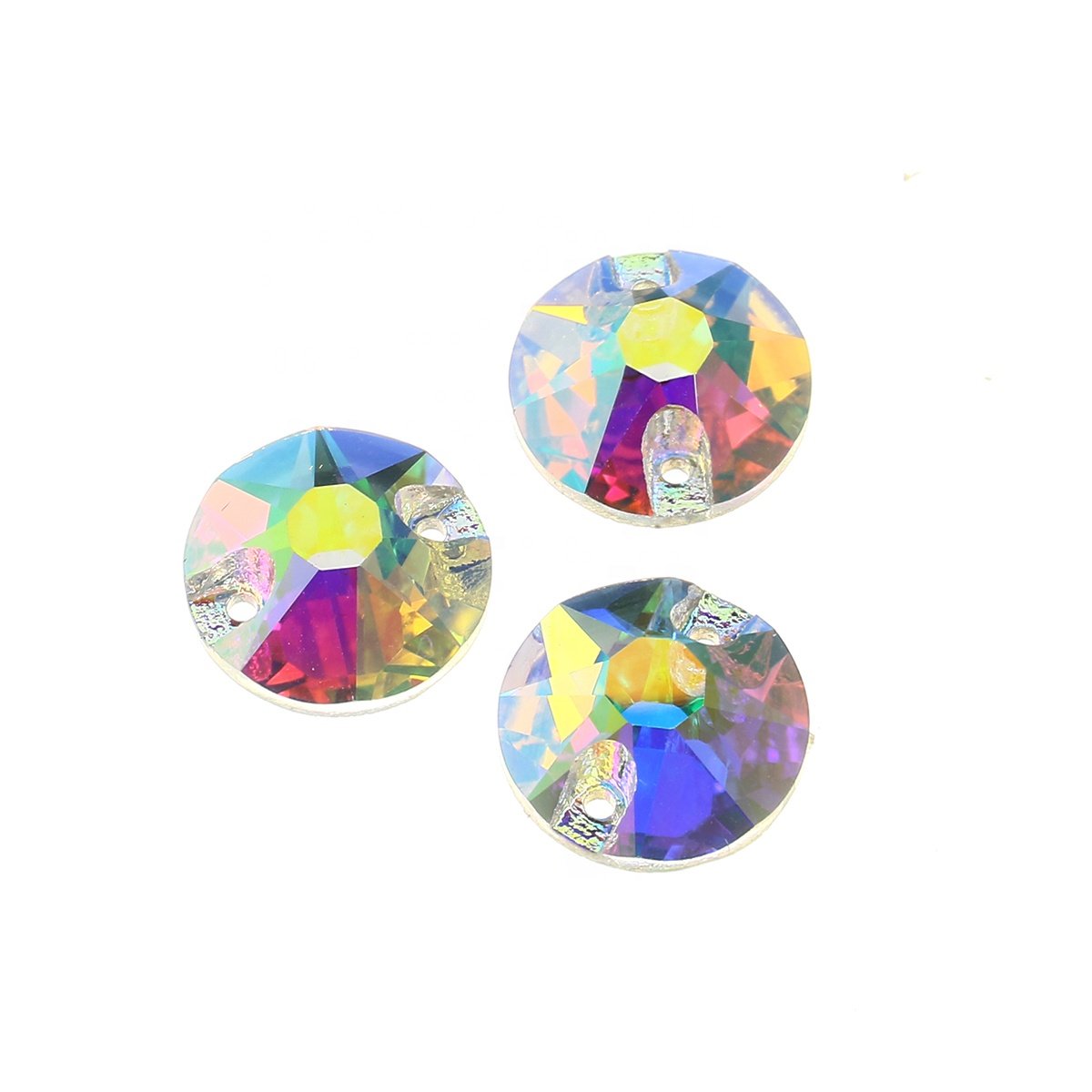 Dongzhou 10mm Sew on Crystal flatback glass Rhinestones wholesale lead-free crystal beads for garment shoes sewing accessories
