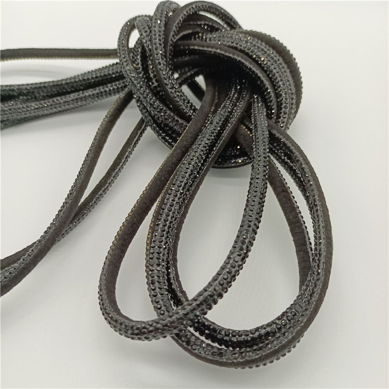 6mm Flat Rope Rhinestone For Sandal Decoration Crystal Strips Rhinestone Rope For Shoes High Quality Rhinestone Rope Flatback