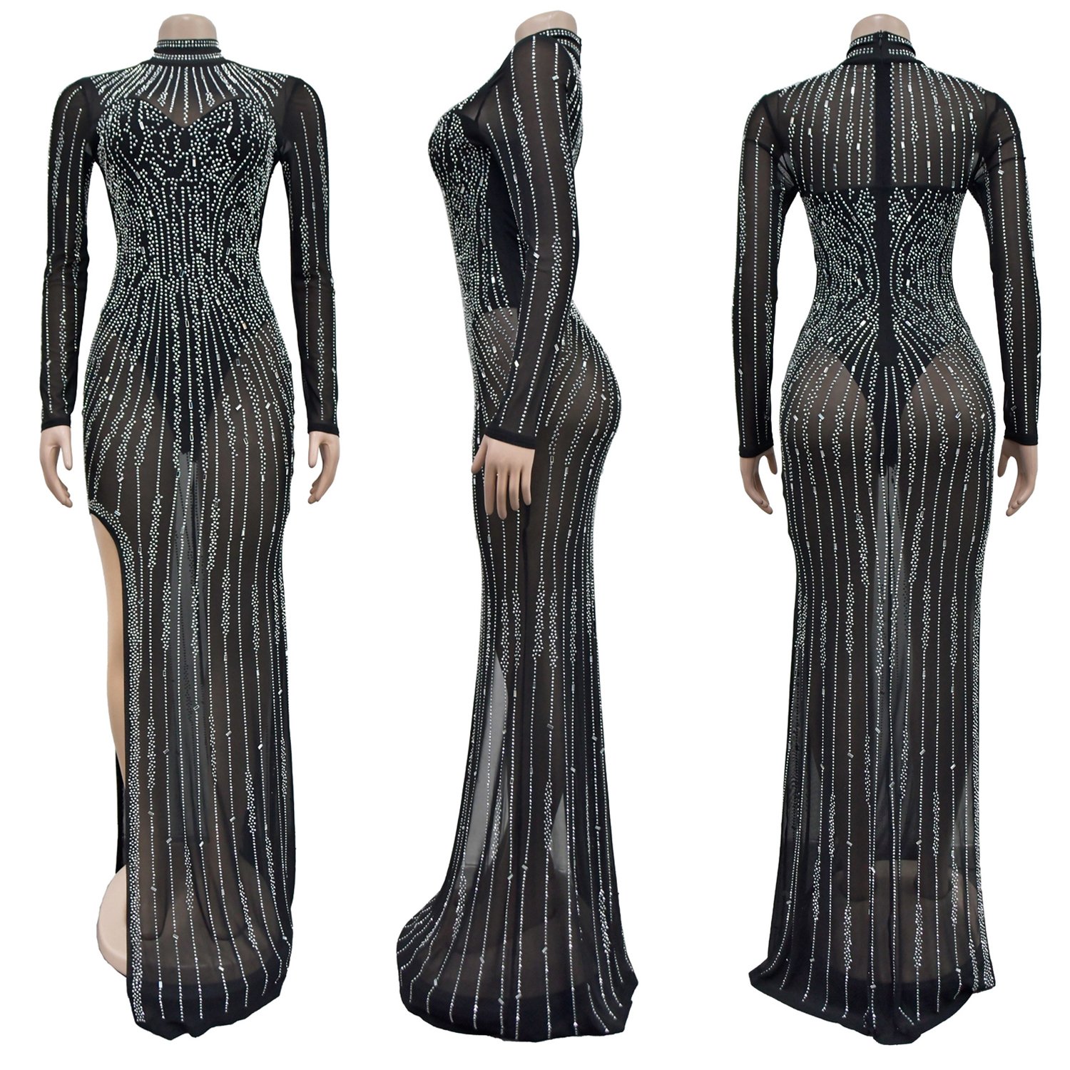 CX6866 vestidos de fiesta Elegant Rhinestone Embellished Dress Evening Party Prom Dresses