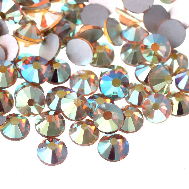 Factory Wholesale Flat Back Glass Rhinestones Bulk Transparent AB Crystal Rhinestones for Handmade DIY mugs