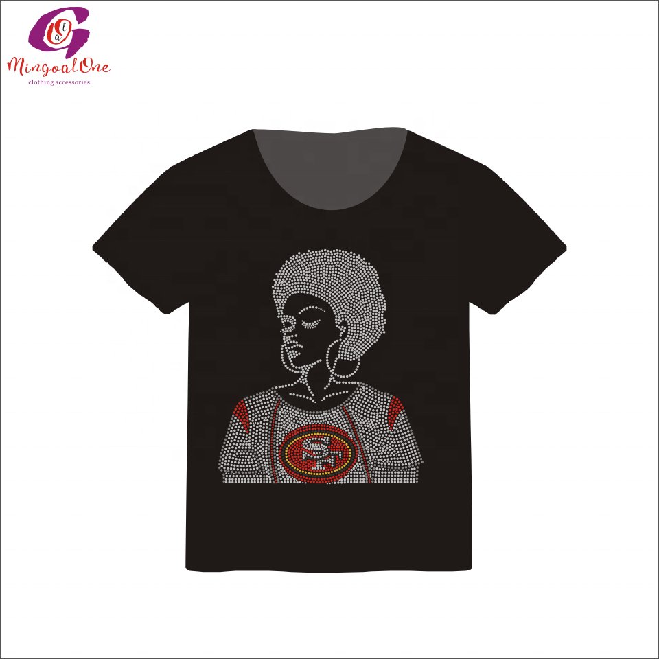 NFL Football Team Logo Hot Fix Rhinestone Designs Custom Sport Team Logo Iron On Rhinestone Heat Transfer Shirts Sweaters Bags