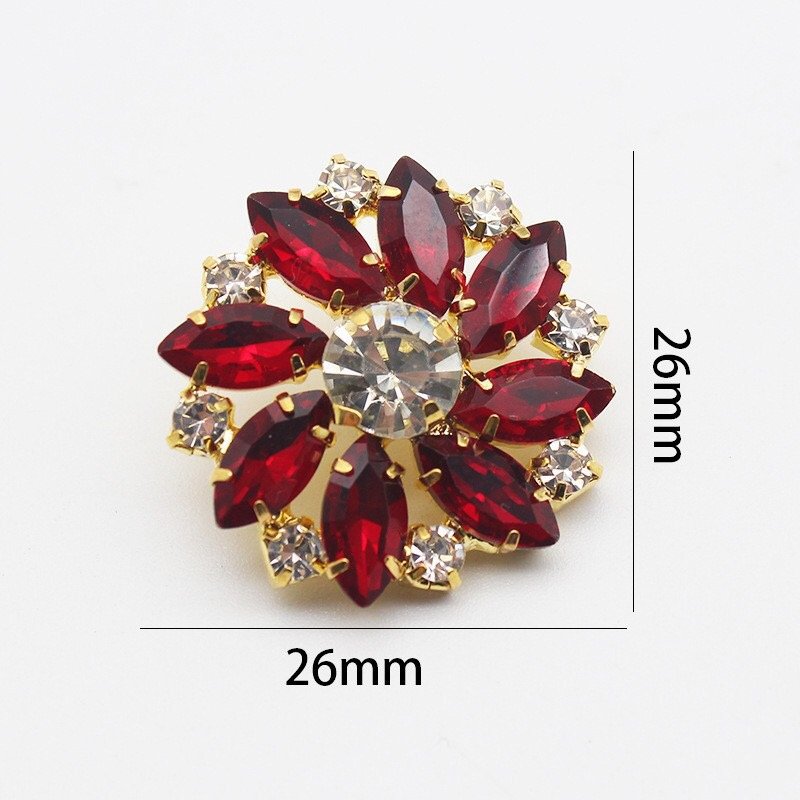 SINRONG Crystal round rhinestone button used for clothing accessories DIY Water Diamond Seam Buckle Sustainable Glass Material