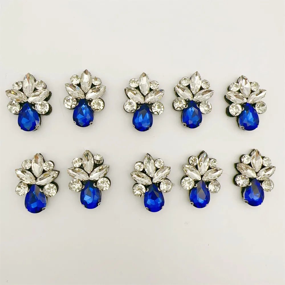 10PCS Rhinestone sew on Patches for Christmas decorations clothing DIY