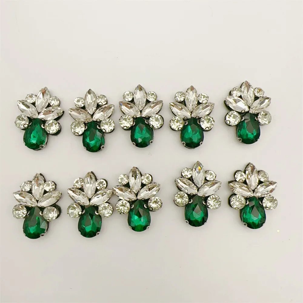 10PCS Rhinestone sew on Patches for Christmas decorations clothing DIY