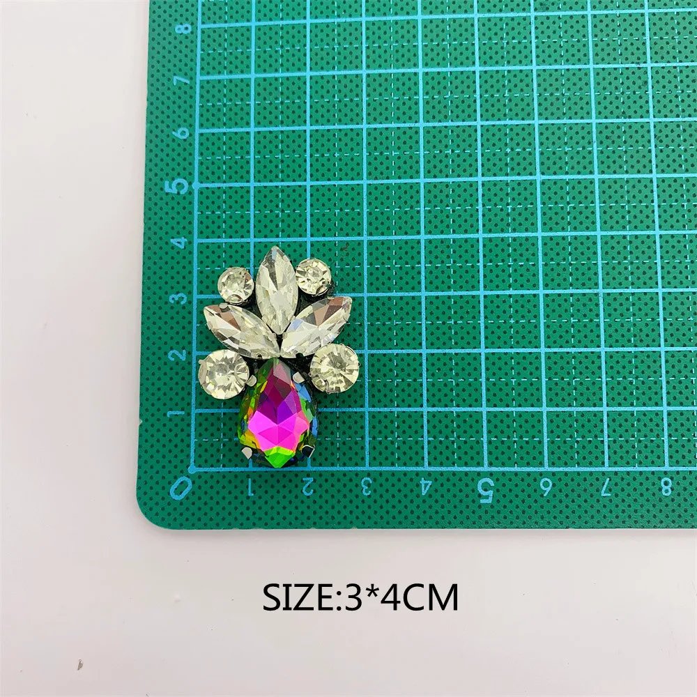 10PCS Rhinestone sew on Patches for Christmas decorations clothing DIY