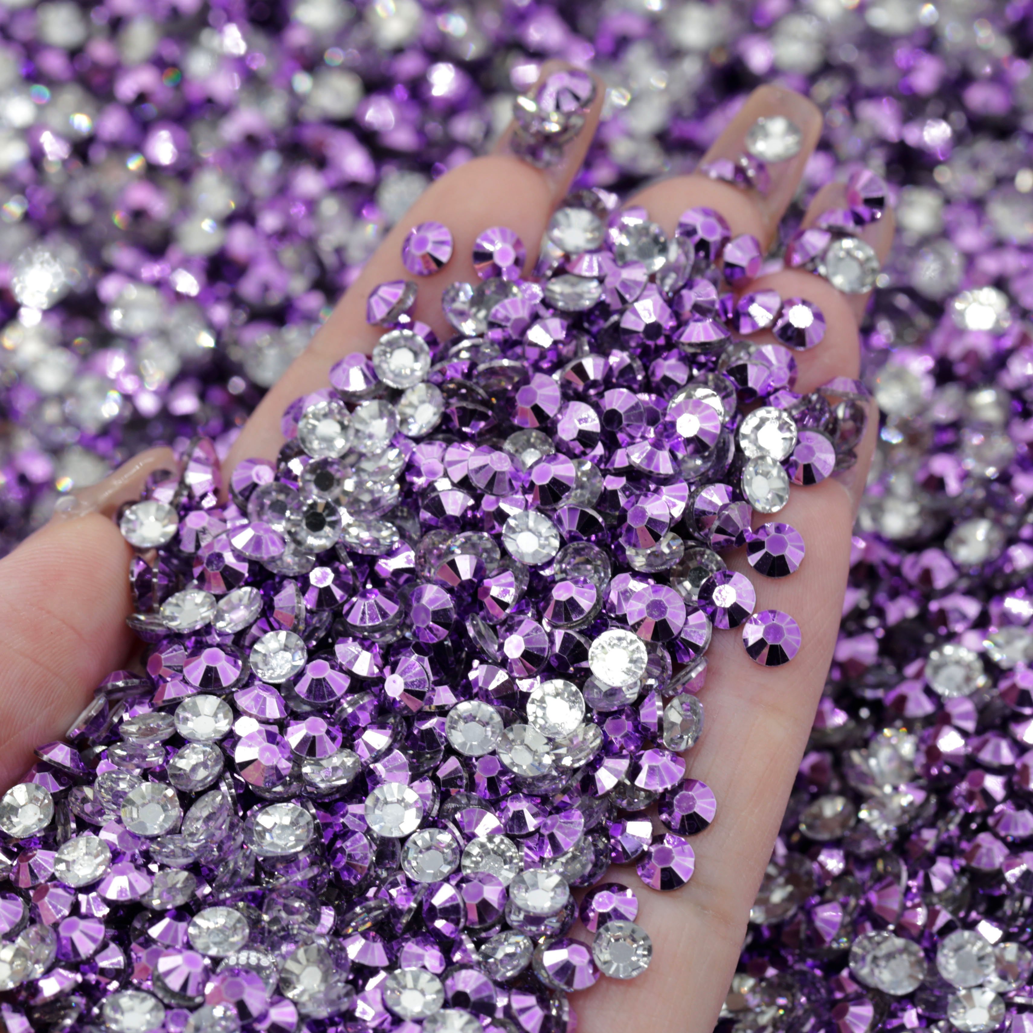 Xulin Wholesale 3mm 4mm 5mm Non Hot Fix Flatback Crystal Stones Resin Rhinestones For DIY Crafts