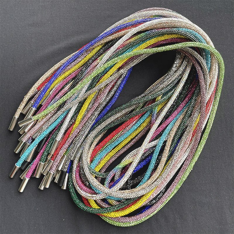 S528 Fashion Rhinestone Hoodie String Custom Rhinestone Strings Crystal Rhinestone Tube Rope