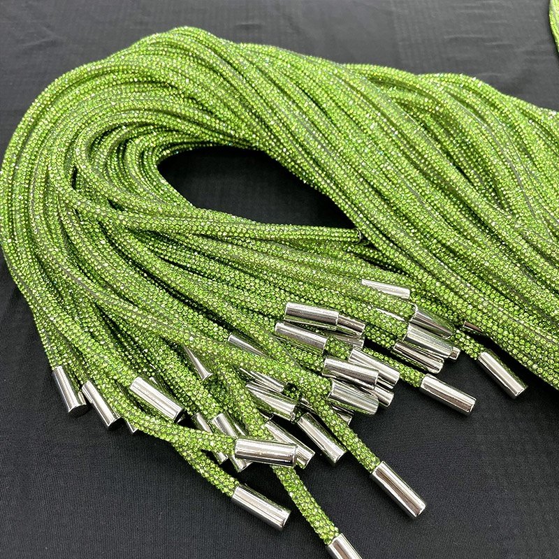 S528 Fashion Rhinestone Hoodie String Custom Rhinestone Strings Crystal Rhinestone Tube Rope