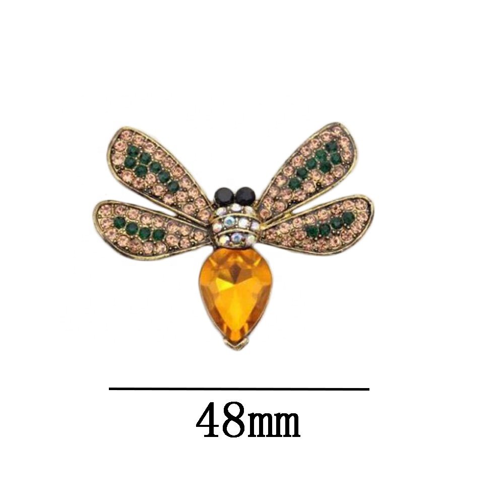 Flip Flops Decoration Rhinestone Crystal Insect Bee Shape Shoes Decoration Slipper Shoe Charm Sandal Buckle For Women
