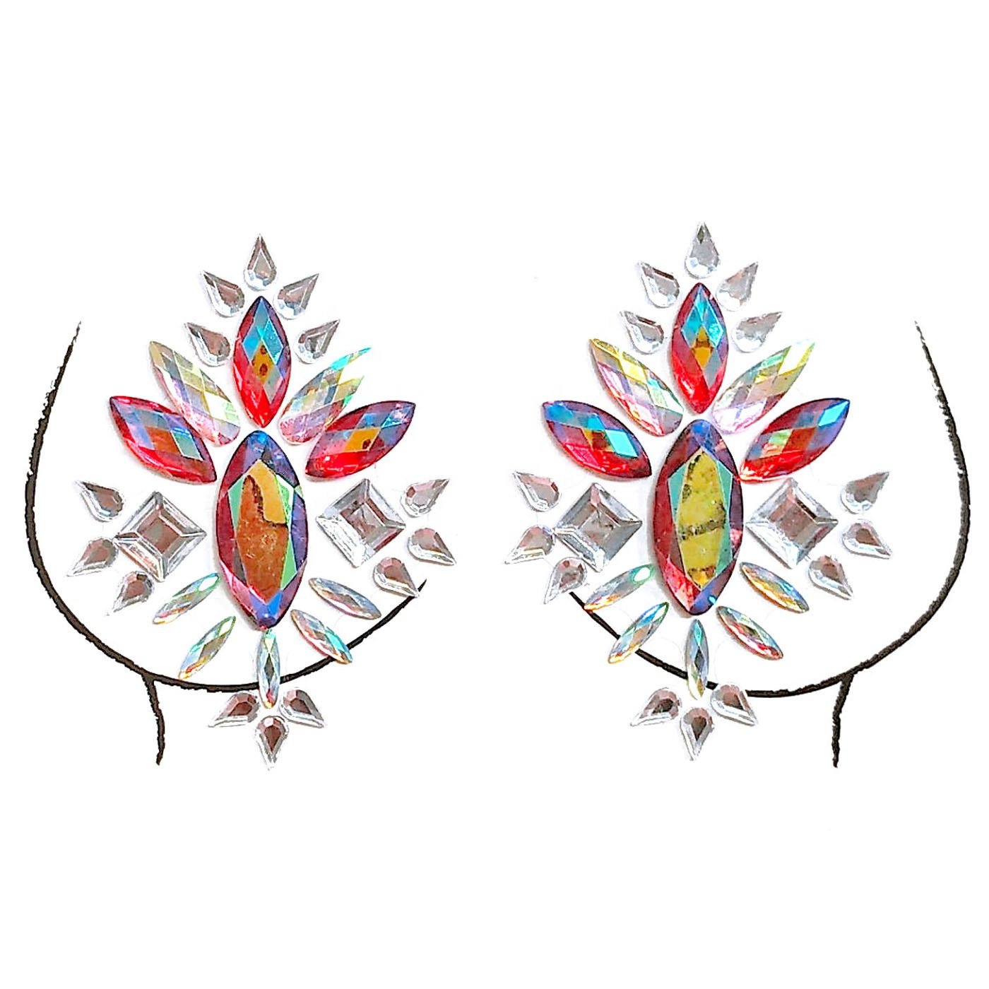 Ailangke Wholesale Custom Hot Sales Stripper Dancers Rhinestone Pasties Nippies Nipple Covers for Women
