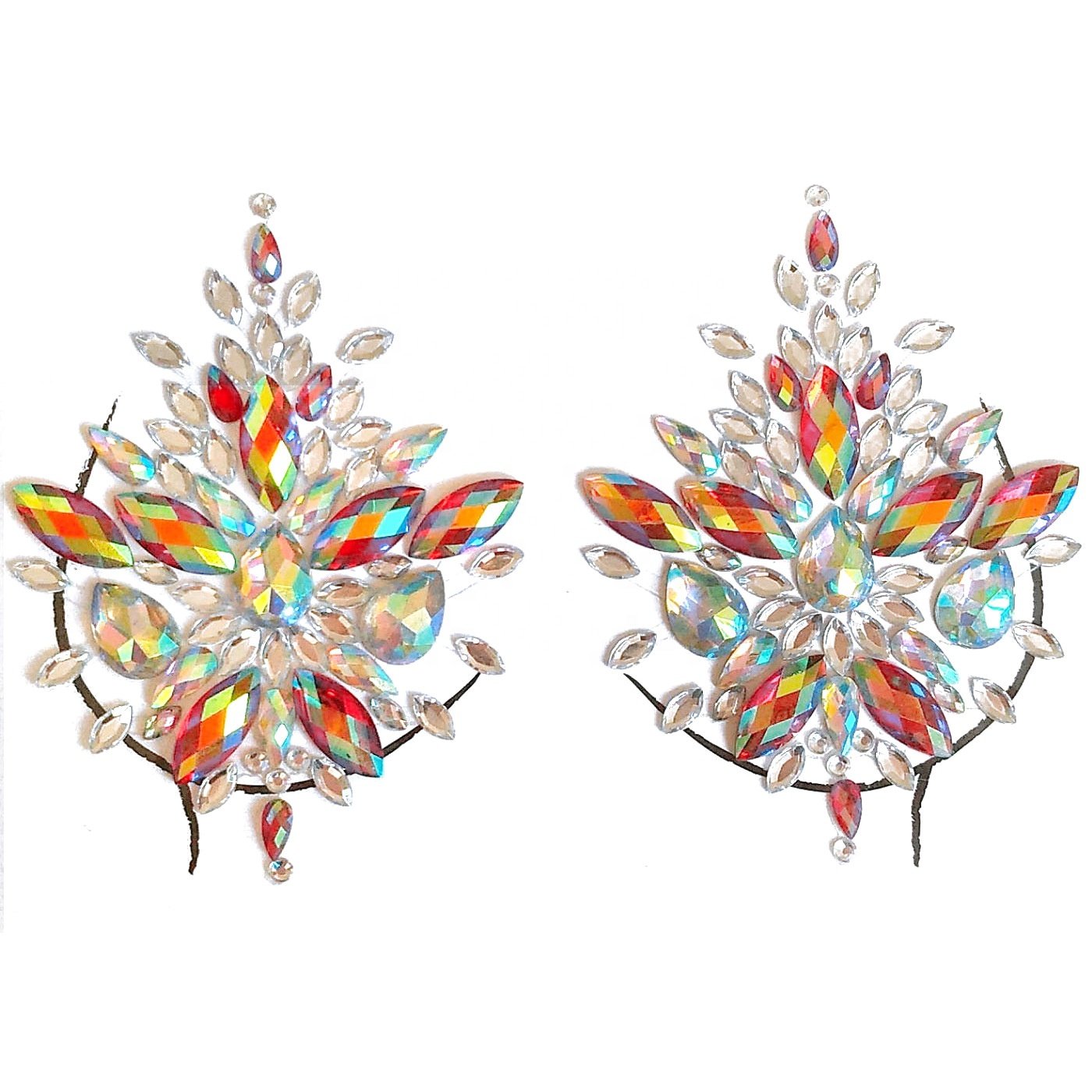 Ailangke Wholesale Custom Hot Sales Stripper Dancers Rhinestone Pasties Nippies Nipple Covers for Women