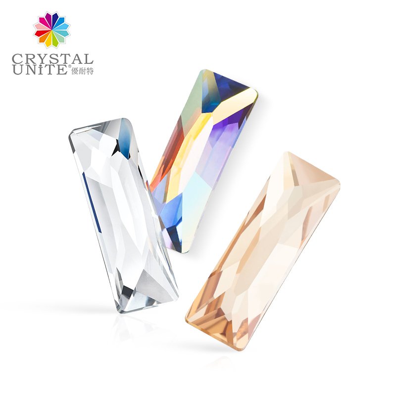 CRYSTAL UNITE Art.# U2555 Rectangle Flat Back Hot Fix Rhinestones for Clothing Accessories and Home Decor