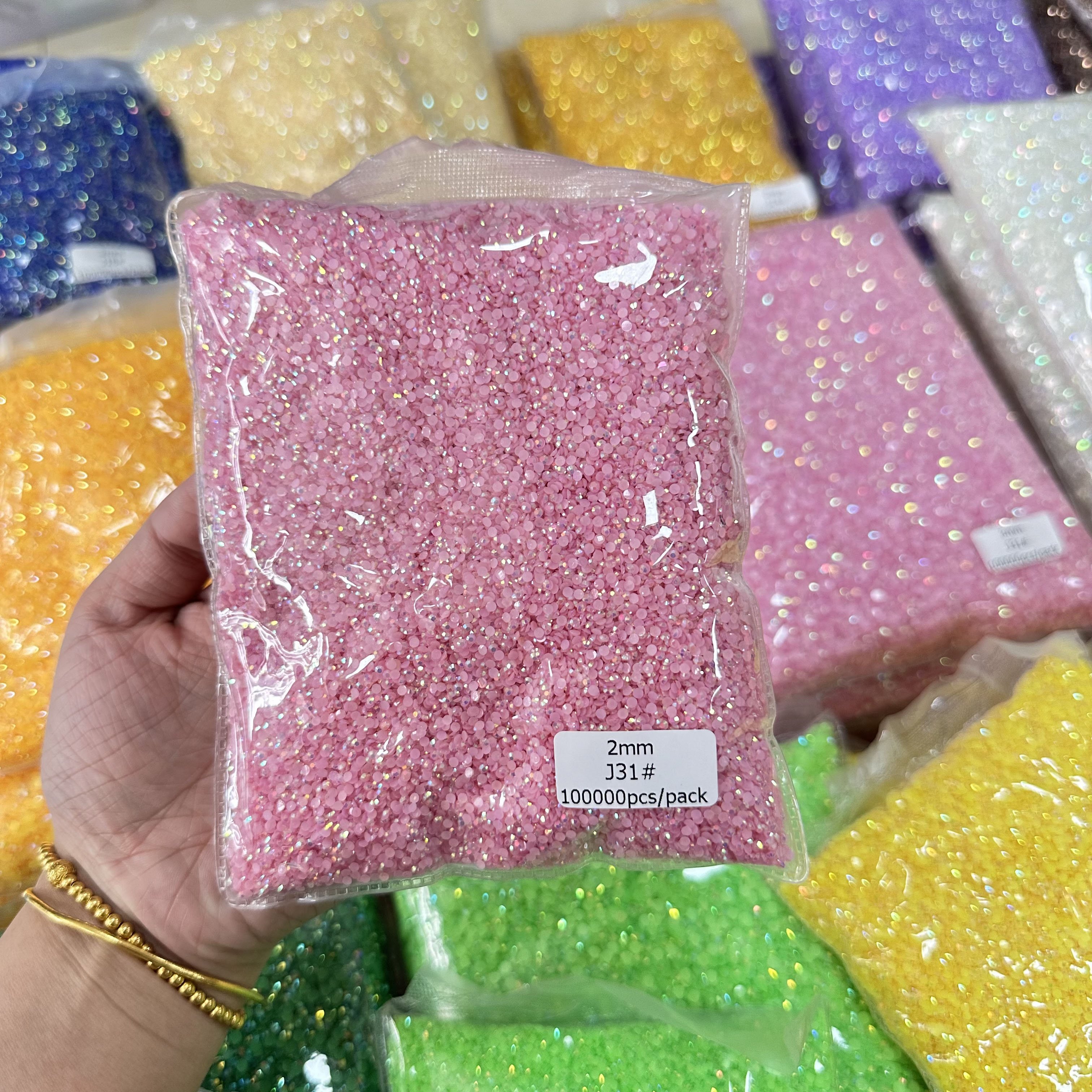 XULIN 2mm-6mm 100 Kinds Color Resin Flatback Resin Wholesale Rhinestone For DIY Jewelry DIY