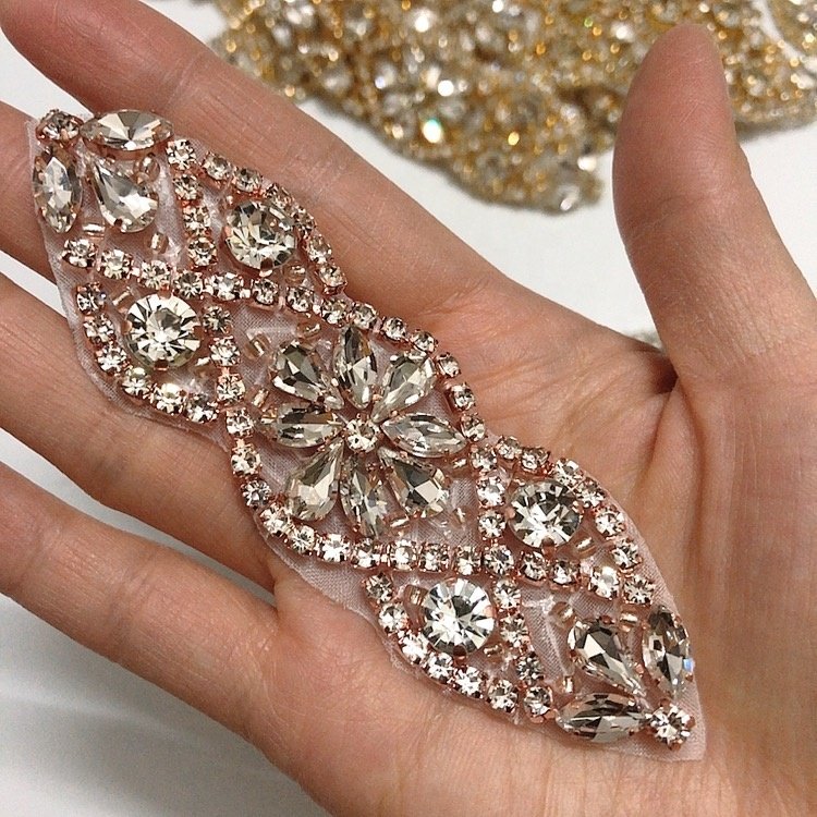 Exquisite embellishment small diamond rhinestone applique for high heel/headband/garment LT2346
