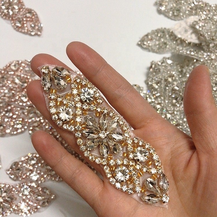 Exquisite embellishment small diamond rhinestone applique for high heel/headband/garment LT2346