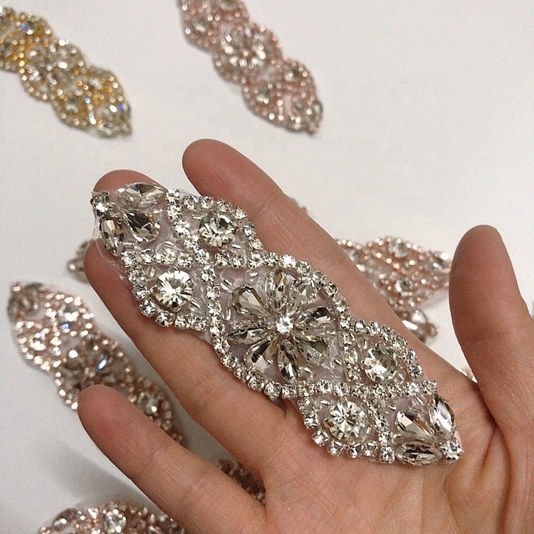 Exquisite embellishment small diamond rhinestone applique for high heel/headband/garment LT2346