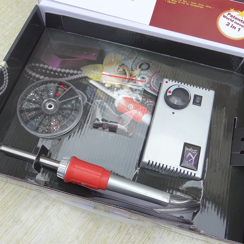 Automatic Air Suction Pick-Up Hotfix Applicator Iron On Rhinestones Tools Vacuum Pump Hot Fix Wand Gun For Clothes Dress Crafts