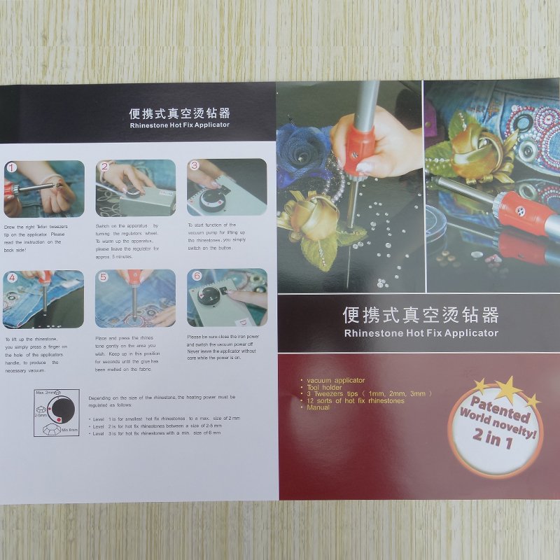 Automatic Air Suction Pick-Up Hotfix Applicator Iron On Rhinestones Tools Vacuum Pump Hot Fix Wand Gun For Clothes Dress Crafts
