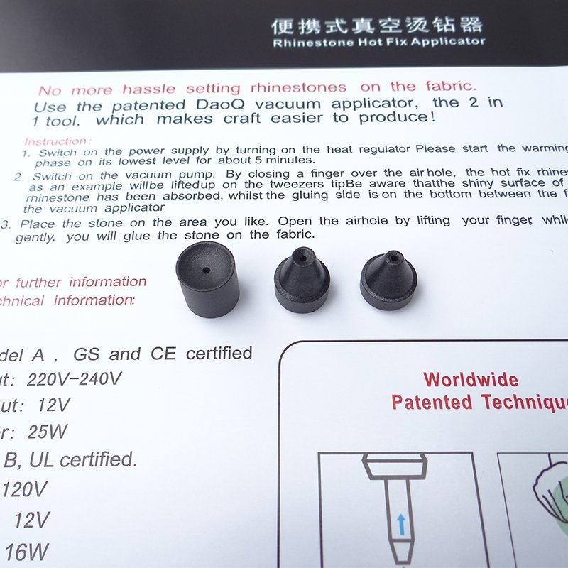 Automatic Air Suction Pick-Up Hotfix Applicator Iron On Rhinestones Tools Vacuum Pump Hot Fix Wand Gun For Clothes Dress Crafts