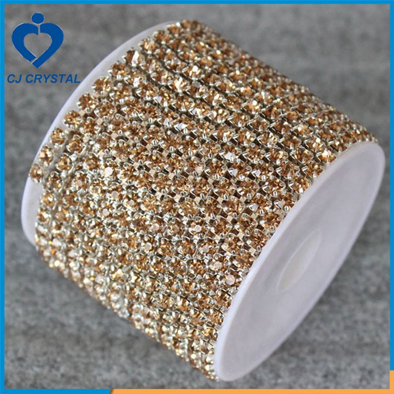 High Quality Brass Claw Chain Rhinestone Trimming Crystal Jewelry Garment Accessories Rhinestone Cup Chain
