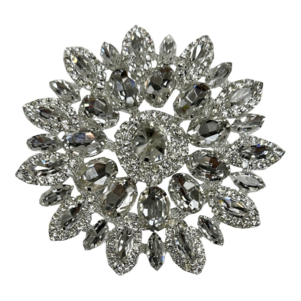 NI.AI Shiny Diamond Sewing Trim Crystal Silver Plating Accessories Burnt Welding Hand Sewn Glass Rhinestones For Garment