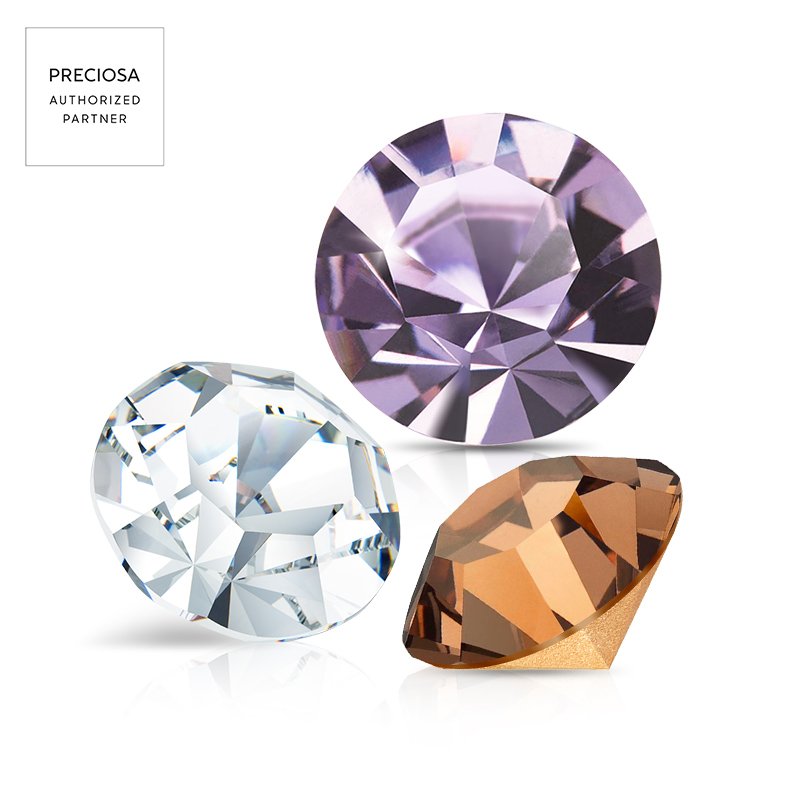 Premium Pointback Rhinestones Preciosa Glass Chaton Rhinestone for Jewelry findings & components