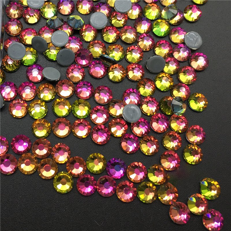 Yantuo Wholesale hot fix rhinestones ss10 Bling VM Flat Back Hot Fix Glass Rhinestone For Dress