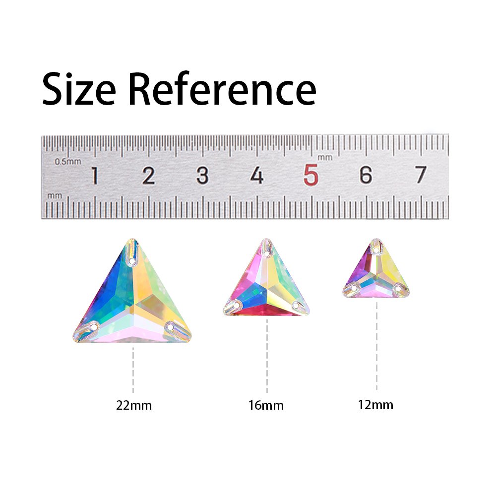 Triangle 80+Colors Sew on Rhinestones 3270 Glass Fancy Glass Flat Back Bling Bling Diamond Stone For Fashion Jewelry Clothes