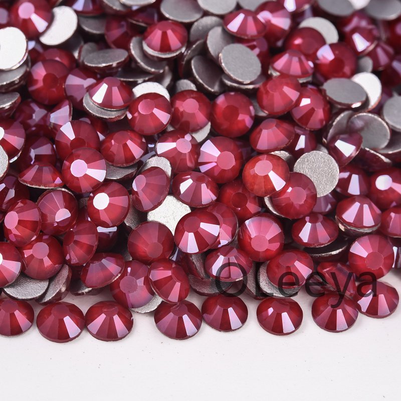 OLeeya Factory Wholesale Mocha Color Glass Strass Nail Art Rhinestone Flat Back Non Hot Fix Crystal Rhinestones for Tumblers