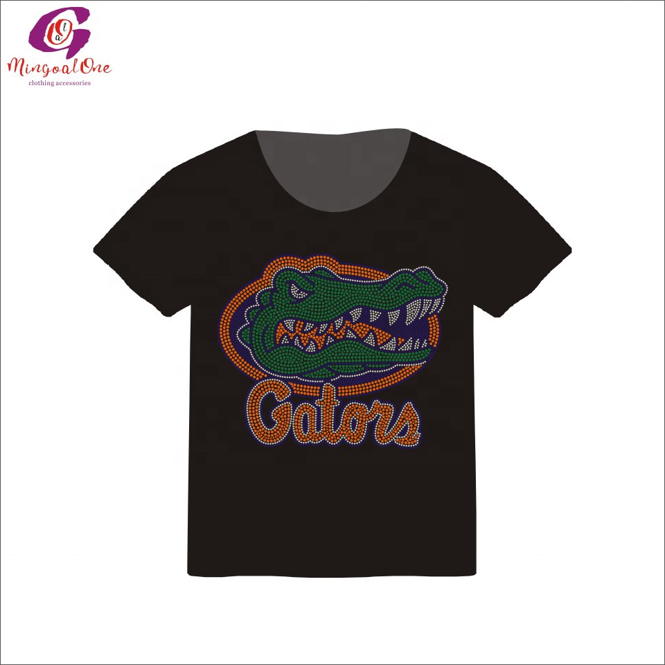Factory Custom Rhinestone NFL Football Team Transfer Customized Sport Team Logo Rhinestone Heat Transfer Iron On Motif Shirt