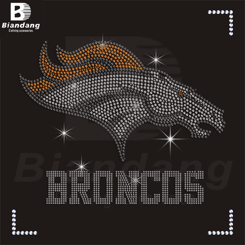 Custom NFL Team Logo Design Hot Fixed Cowboys Design Rhinestone Bling Heat Transfers