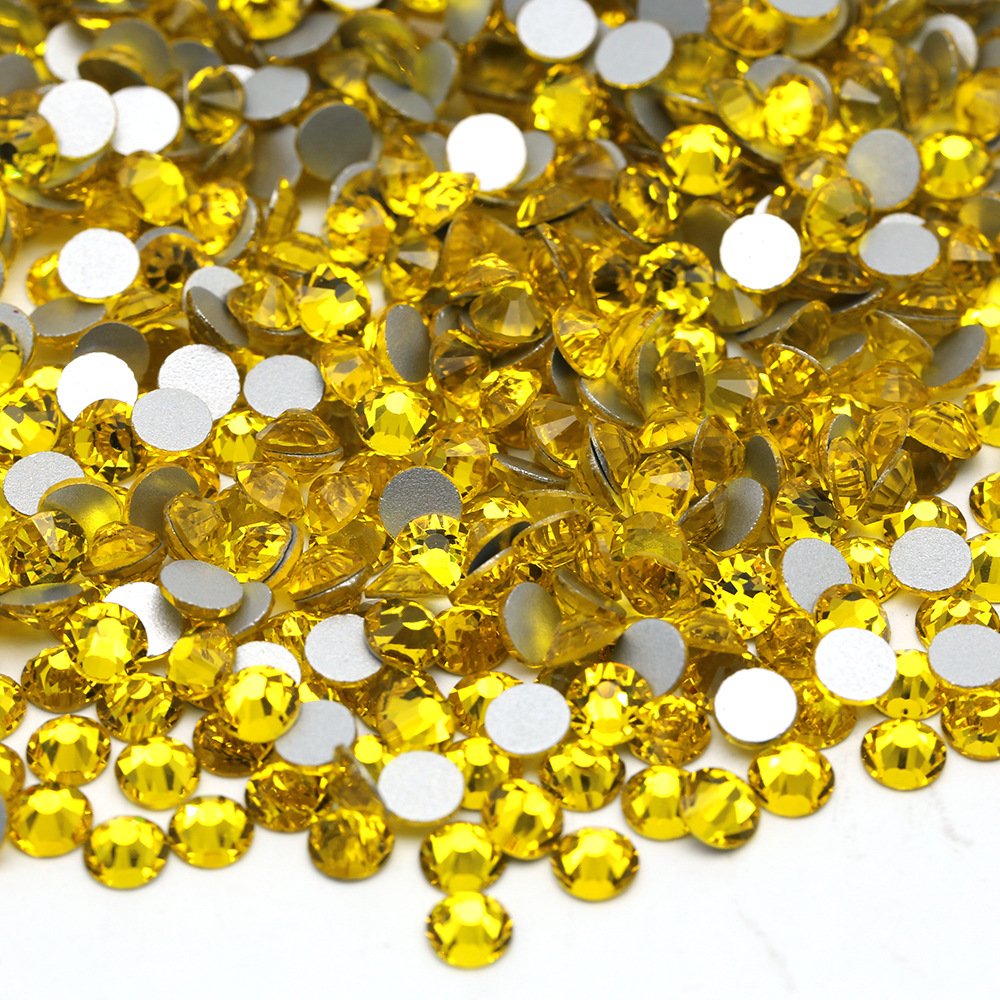 Wholesale 14400 pcs ss3 to ss 20 Crystal Non Hotfix Bulk Glass Rhinestones Flat Back High Quality