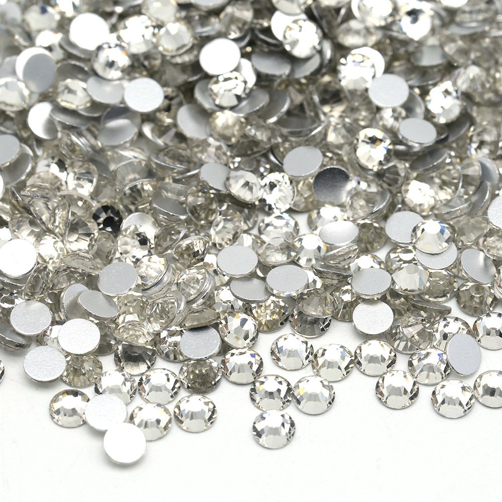 Wholesale 14400 pcs ss3 to ss 20 Crystal Non Hotfix Bulk Glass Rhinestones Flat Back High Quality