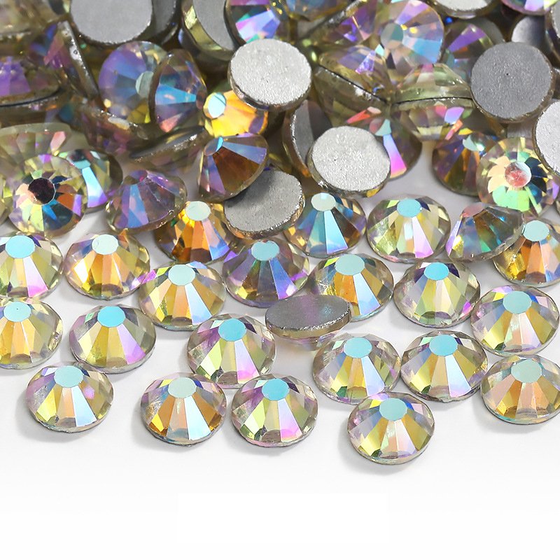 Wholesale 14400 pcs ss3 to ss 20 Crystal Non Hotfix Bulk Glass Rhinestones Flat Back High Quality