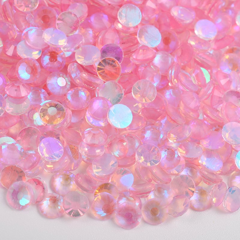 Wholesale SS12 SS16 SS20 SS30 Light Sapphire Transparent AB Crystal Stones Flat Back Aurora Glass Rhinestones For Nails